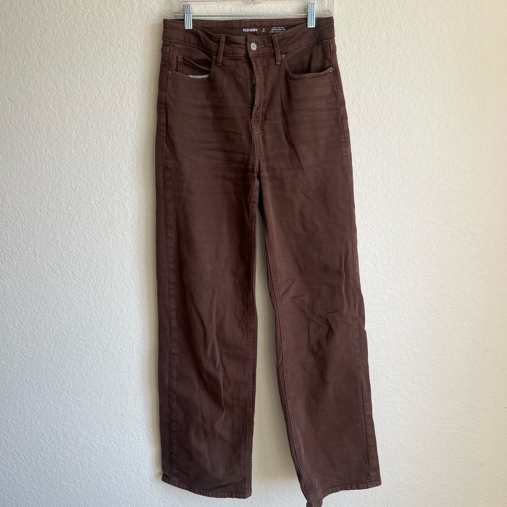 Old Navy Chocolate Wide-Leg Jeans